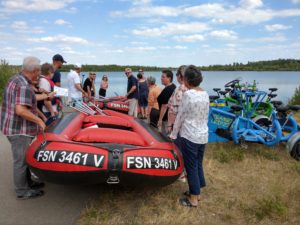 vom Teambike ins Schlauchboot